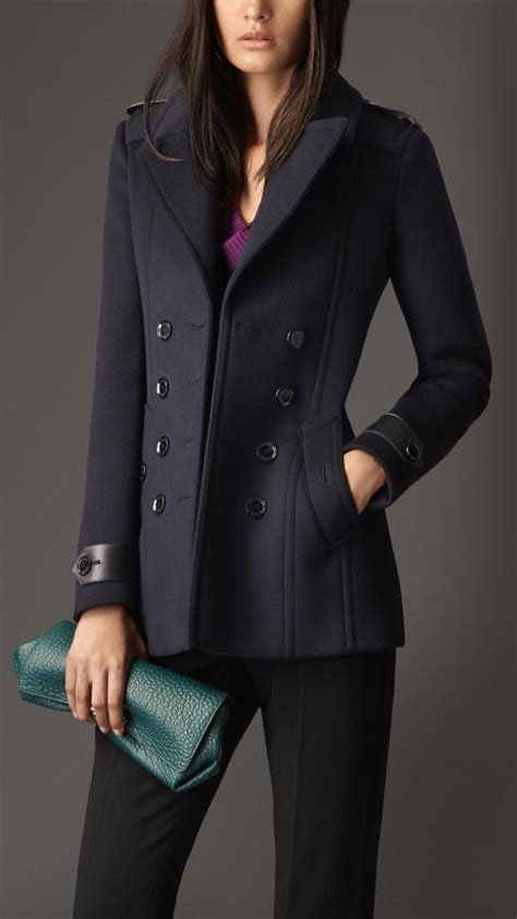 burberry womens wool peacoat|burberry trench coat women.